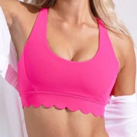 Buffbunny Rosa Scallop Sports Bra - Picture 1 of 3